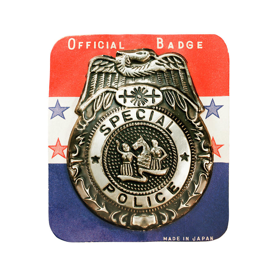 Vintage Drawing - Special Police Badge #1 by CSA Images