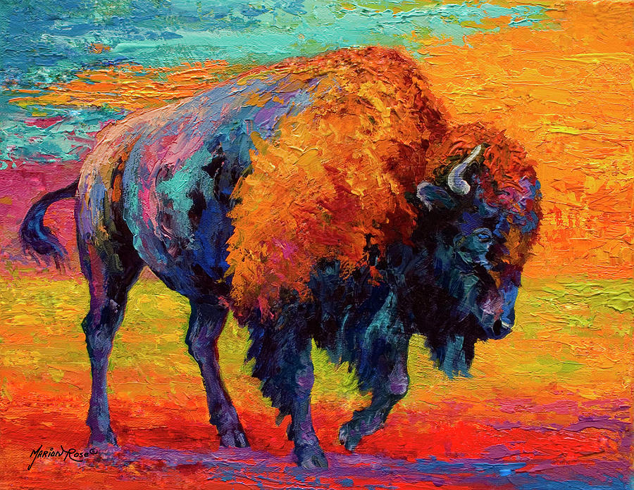 Animal Painting - Spirit Of The Prairie #1 by Marion Rose