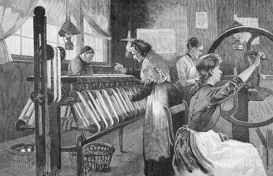 Spitalfields Silk Weavers, 1893. Artist #1 Drawing by Print Collector