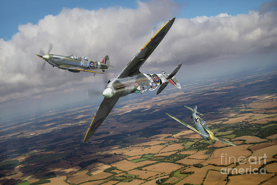 Spitfire TR 9 fighter affiliation #1 Photograph by Gary Eason