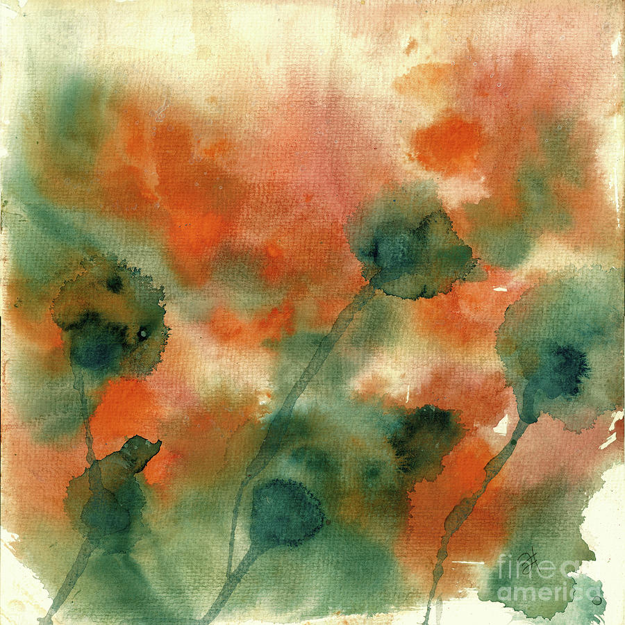 Splatter Blooms #2 Painting by Francelle Theriot