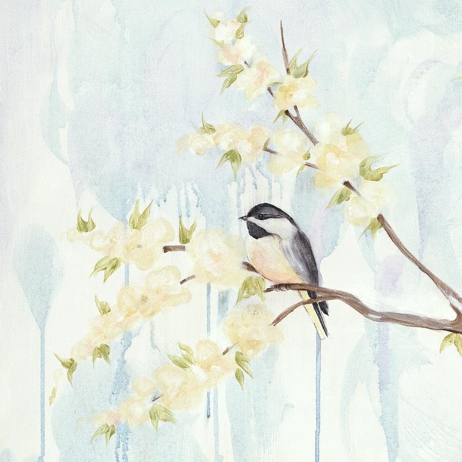 Animal Painting - Spring Chickadees I #1 by Jade Reynolds