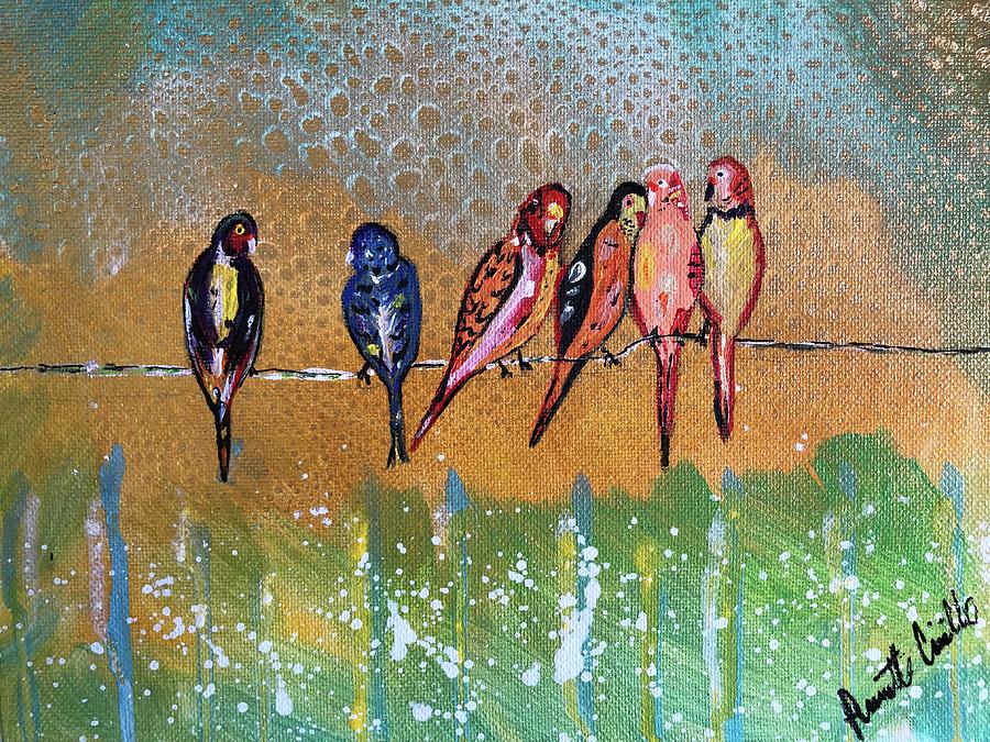 Bird Painting - Spring Fling #1 by Annette Cirillo