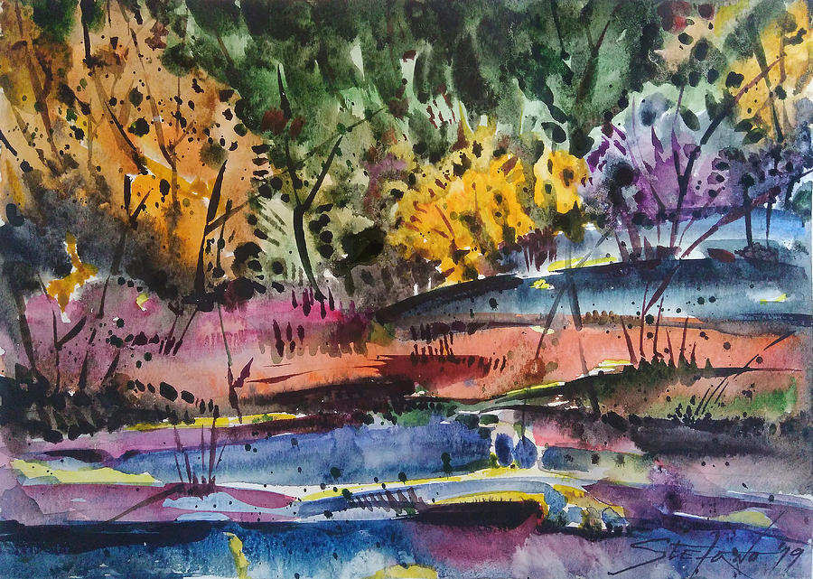 Watercolor Painting - Spring Impression by Stefano Popovski Watercolor Painting - Spring Impression by Stefano Popovski