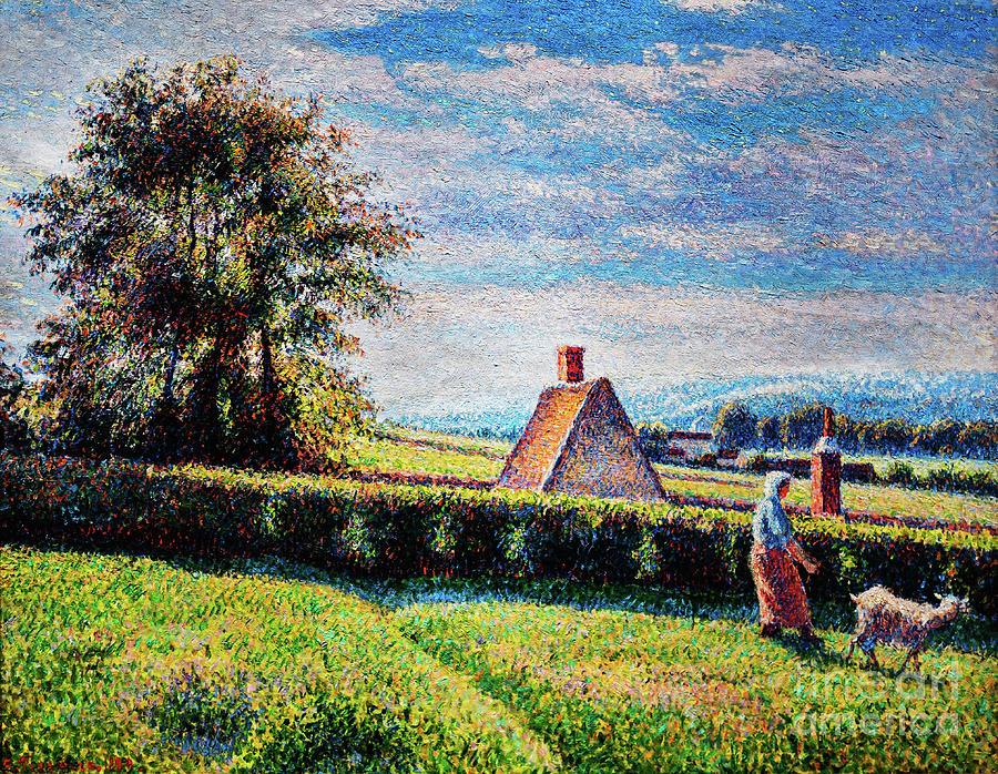 Spring Pasture by Pissarro Painting by Camille Pissarro Fine Art America