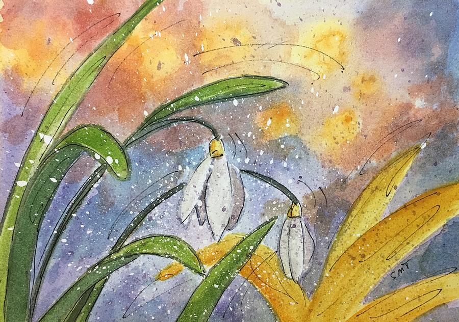 Snow Drop Flower Painting by Sheila Tysdal