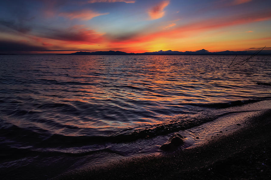 Spring Sunset At Willard Bay Photograph
