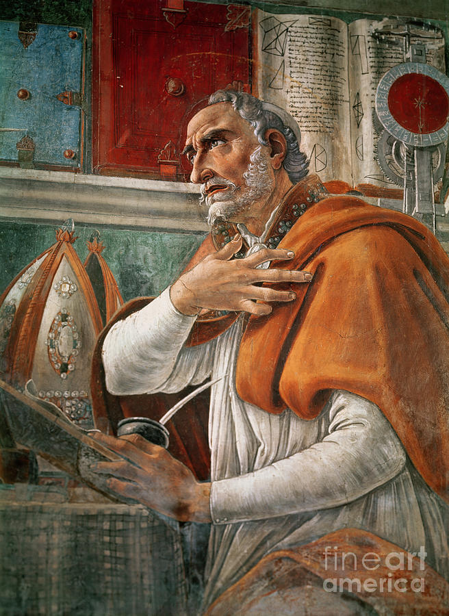 St. Augustine In His Cell, C.1480 Painting by Sandro Botticelli