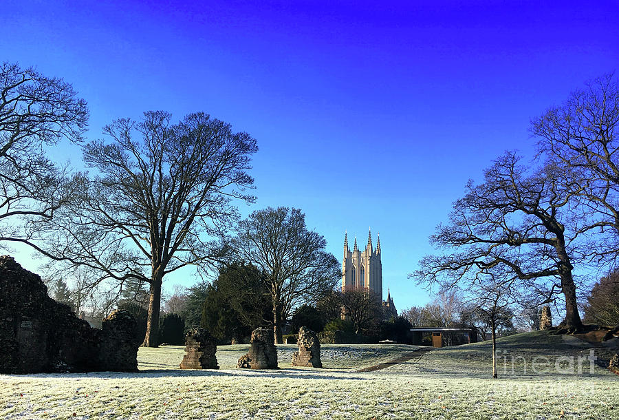 st Edmundsbury Cathedral in Winter #1 Photograph by Tom Gowanlock