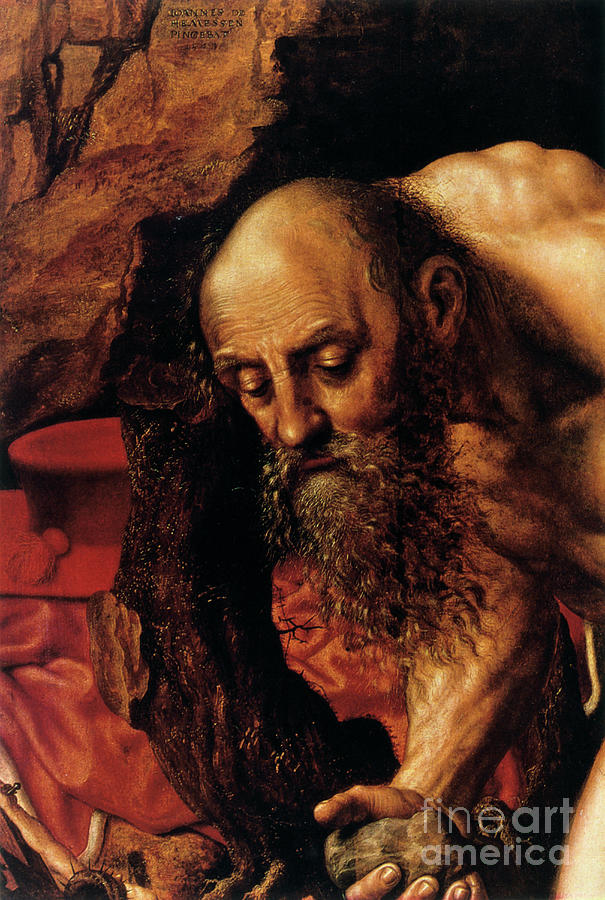 St Jerome, Detail, 1543. Artist Jan #1 Drawing by Print Collector