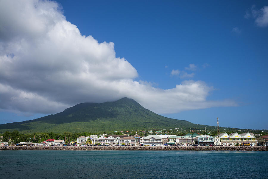 Skyline Photograph - St Kitts And Nevis, Nevis Charlestown #1 by Walter Bibikow