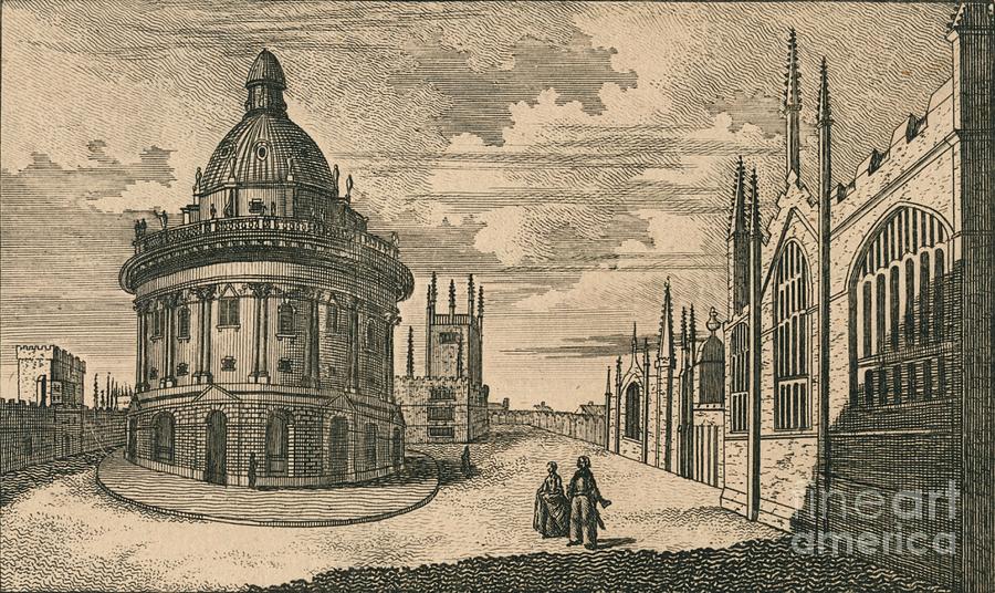 St Marys Church & Radcliffe Library #1 Drawing by Print Collector