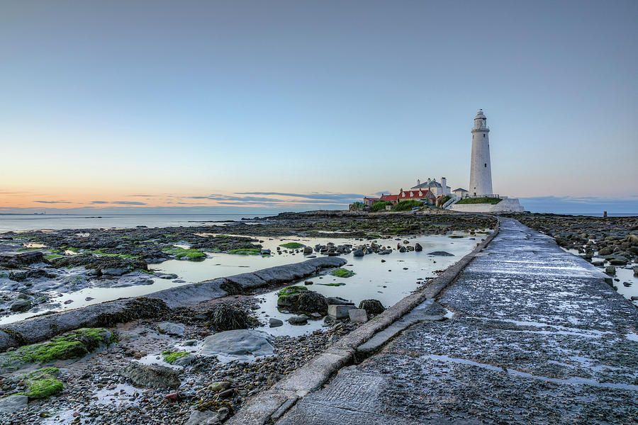 Lighthouse Photograph - St Marys Lighthouse - England #1 by Joana Kruse
