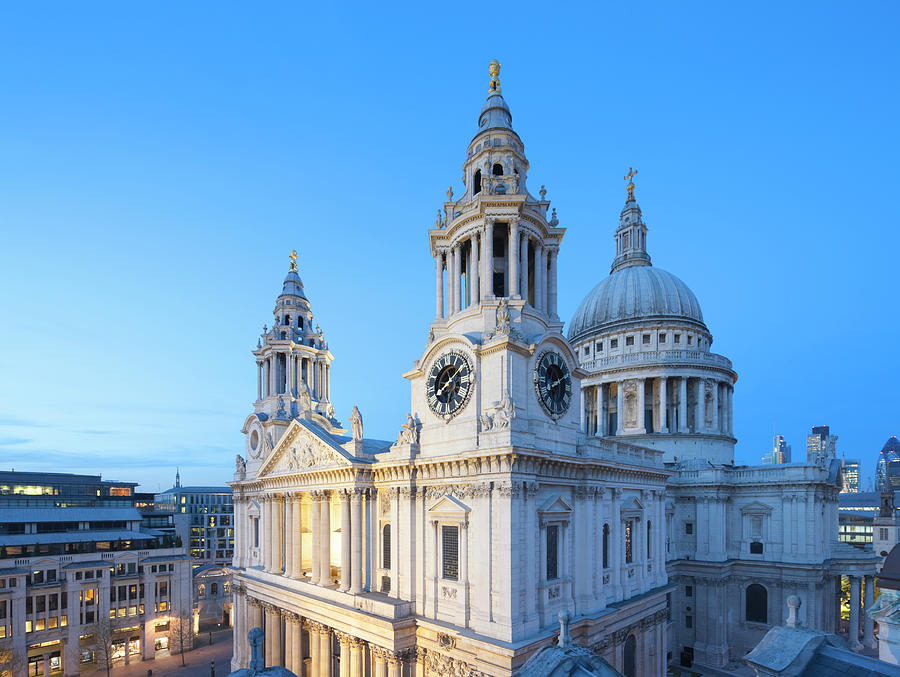 St Pauls Cathedral At Dusk London #1 Photograph by Laurie Noble