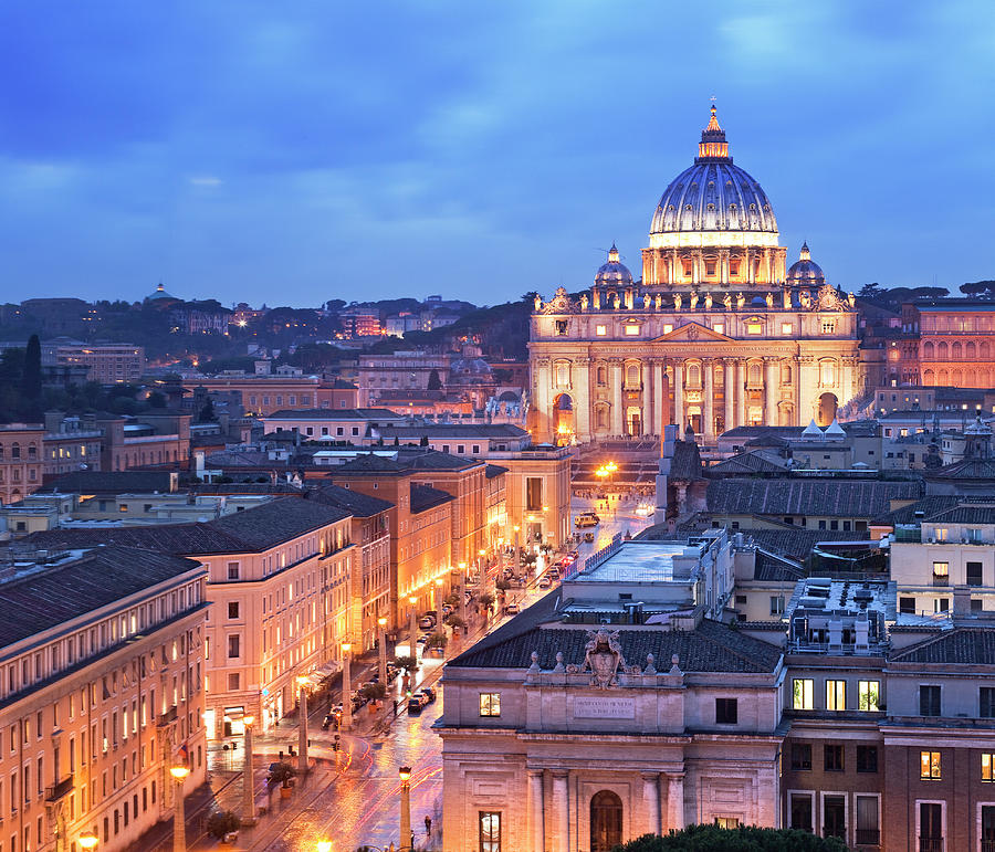 St Peters Basilica, Rome, Italy #1 Digital Art by Luigi Vaccarella