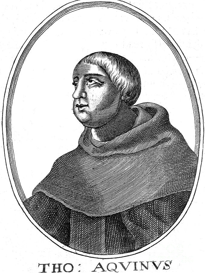 St Thomas Aquinas C1225-1274, Italian #1 Drawing by Print Collector