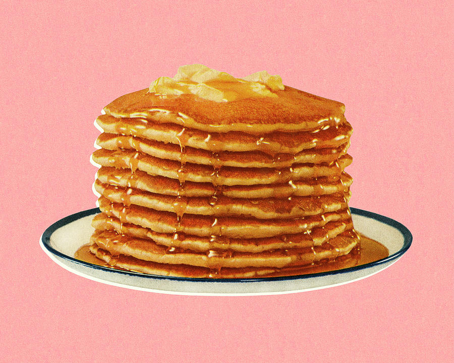 Vintage Drawing - Stack of Pancakes #1 by CSA Images