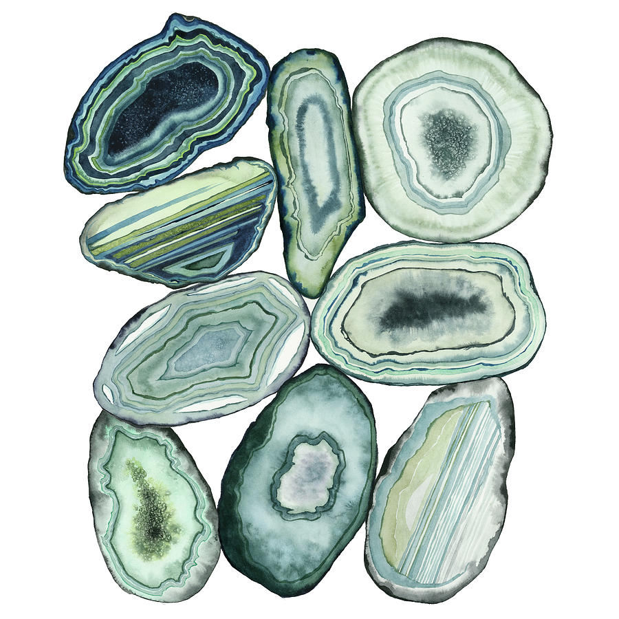 Stacked Agate II #1 Painting by Grace Popp Stacked Agate II #1 Painting by Grace Popp