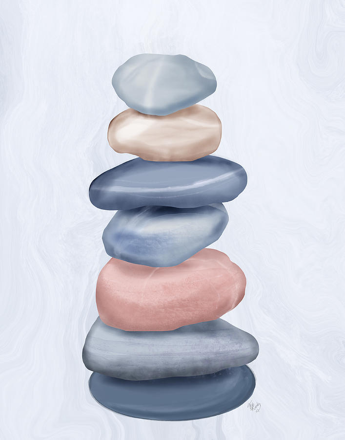Paint Painting - Stacking Stones 1 #1 by Fab Funky