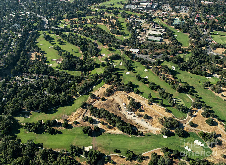 Stanford Golf Course Aerial Photograph by David Oppenheimer