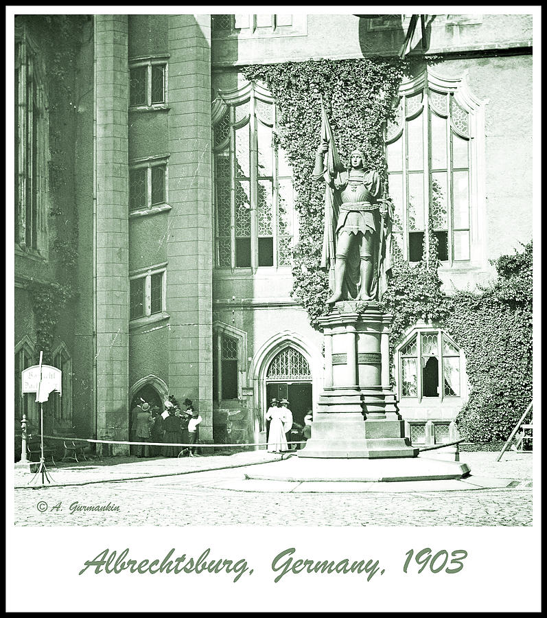 Statue of Albrecht III, Duke of Saxony, Vintage Photograph, 1903 #1 Photograph by A Macarthur Gurmankin