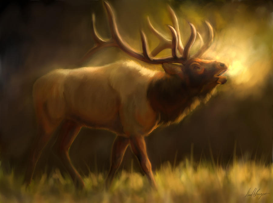 Elk Digital Art - Steam Roller by David Burgess