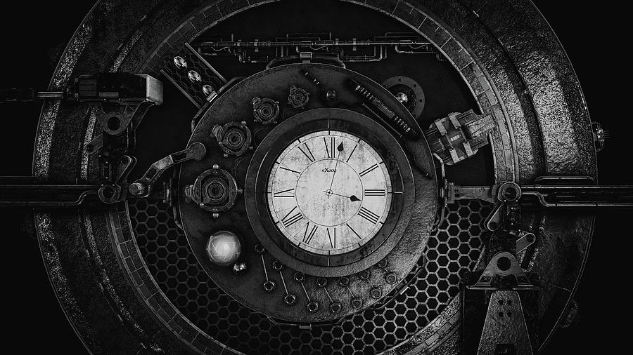 Steampunk Clock And Gears Photograph By Mountain Dreams - Fine Art America