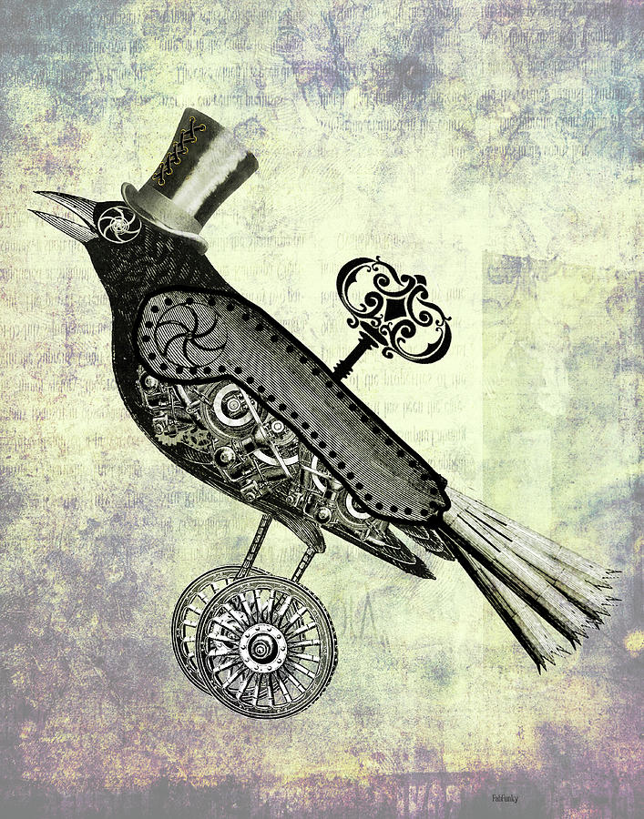 steampunk bird sketches