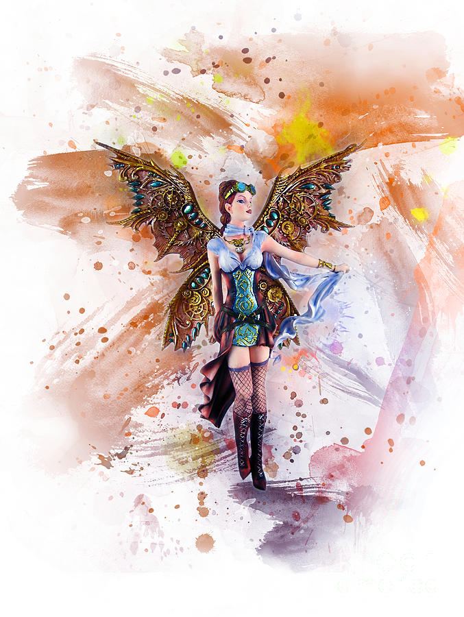 Steampunk Gothic Angel Digital Art