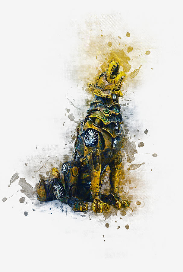 Steampunk Wolf #1 Digital Art by Ian Mitchell