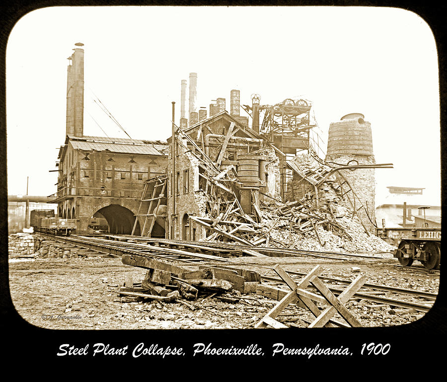Steel Plant Collapse, Phoenixville, Pennsylvania, 1900 #2 Photograph by A Macarthur Gurmankin