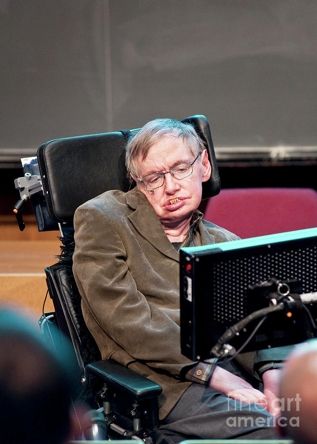 Stephen Hawking Lecturing At Cern In 2009 #1 Photograph by Cern/science Photo Library