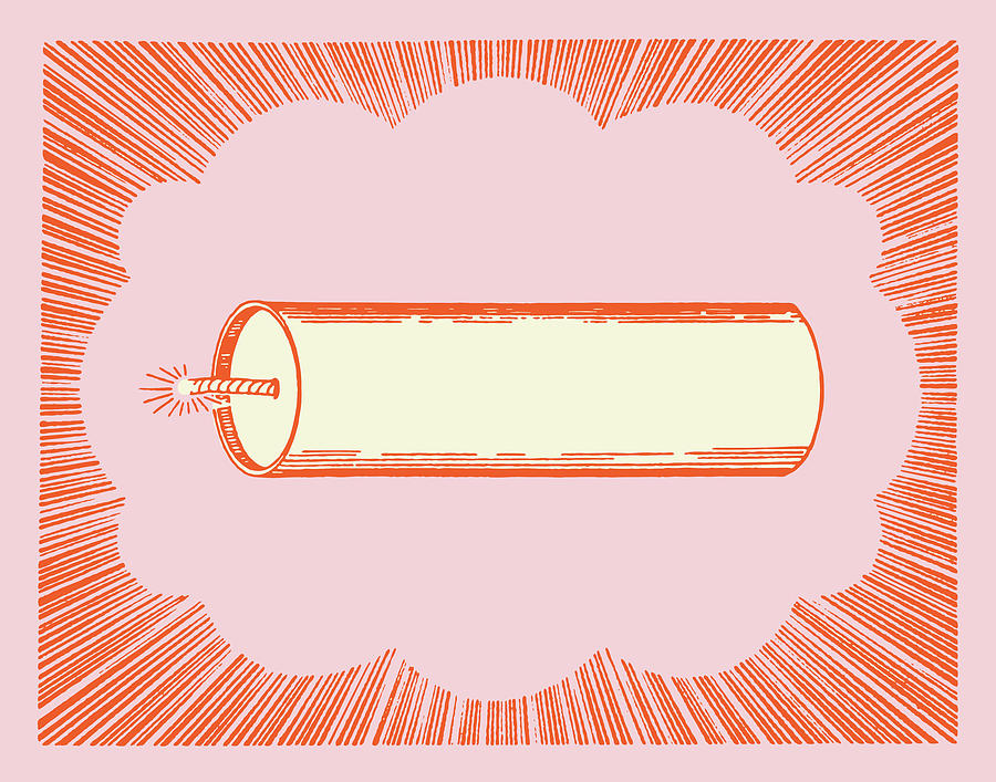 Fourth Of July Drawing - Stick of Dynamite #1 by CSA Images
