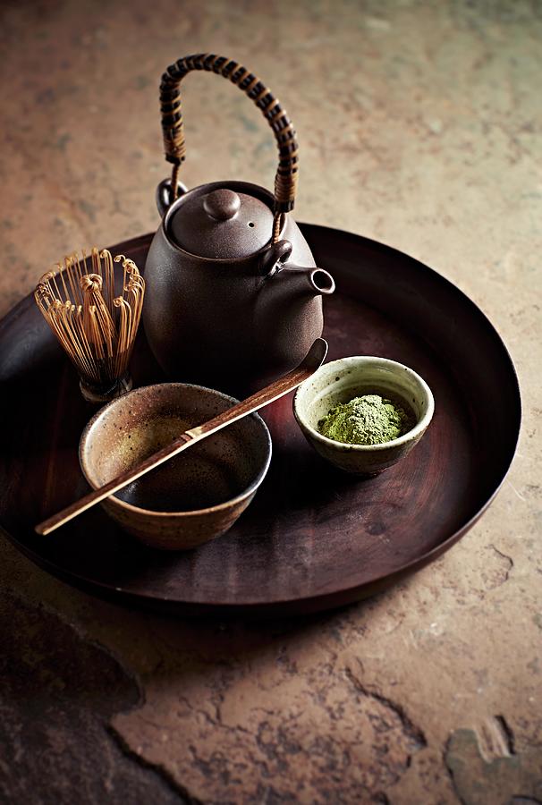 Still Life With Japanese Tea Utensils #1 Photograph by B.&.e.dudzinski