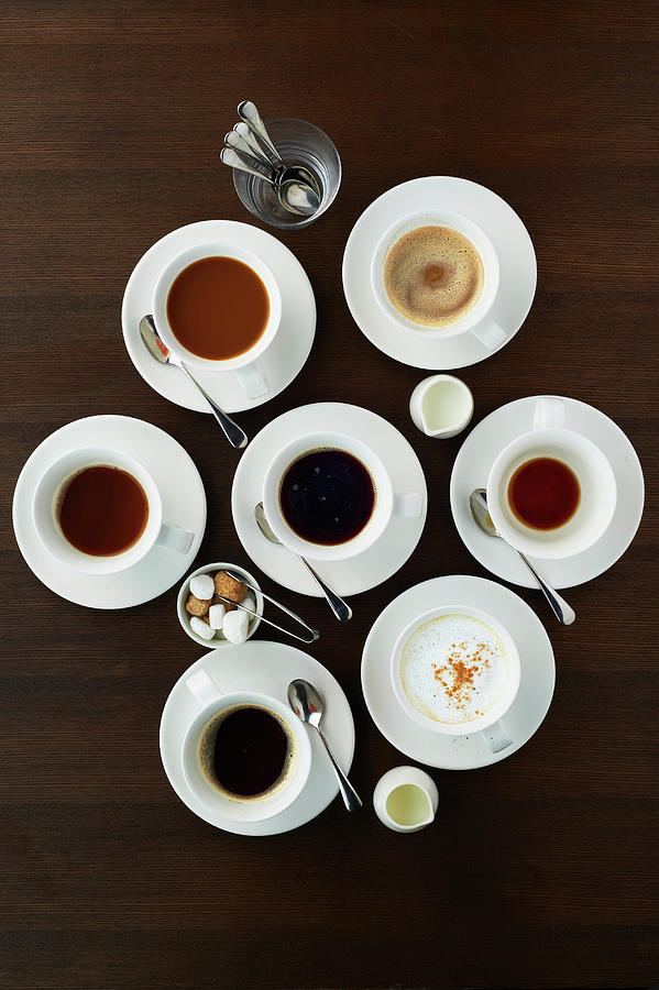 Still Life With Selection Of Coffees In Cups #1 Digital Art by Koji ...