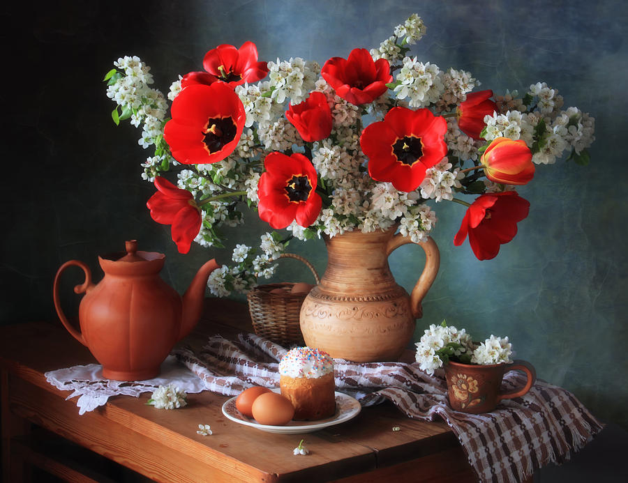 Still Life With Spring Flowers #1 Photograph by Tatyana Skorokhod (??????? ????????)