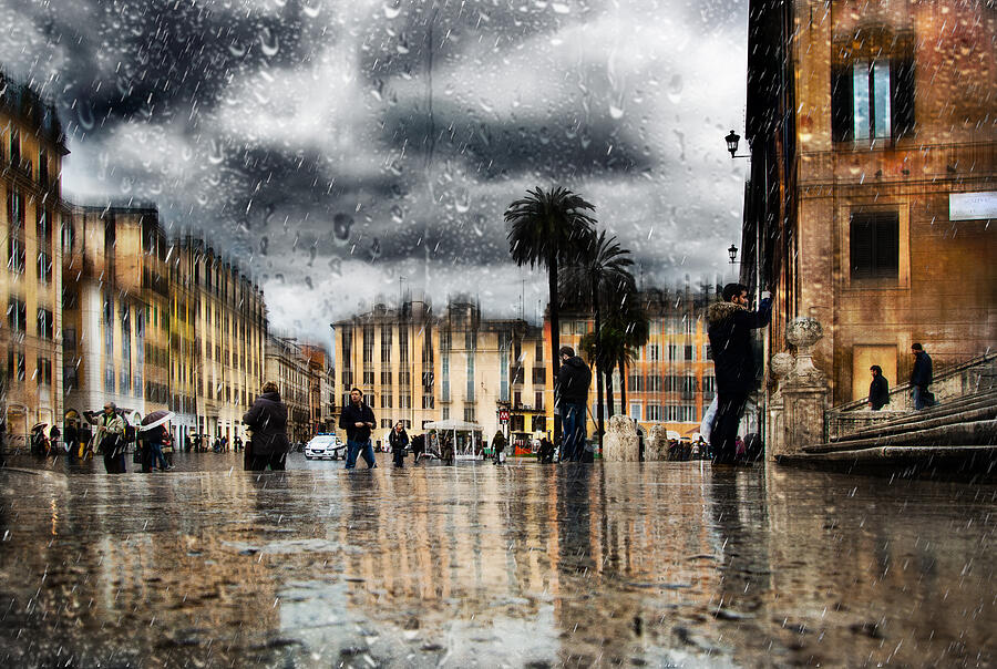 City Photograph - Still Rain In The City #1 by Nicodemo Quaglia