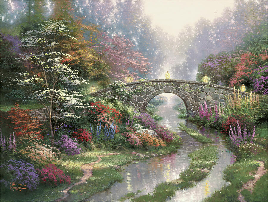 Stillwater Bridge #1 Painting by Thomas Kinkade Stillwater Bridge #1 Painting by Thomas Kinkade