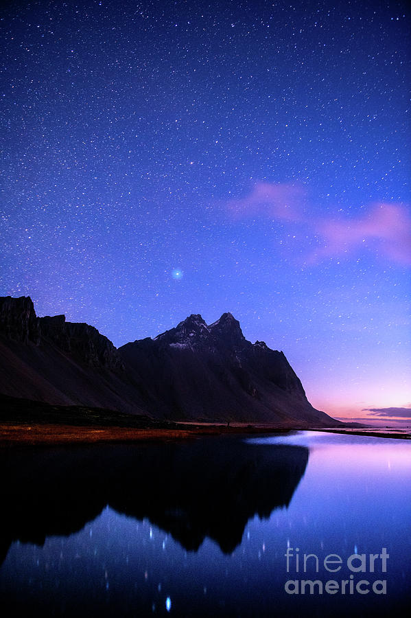 Mountain Photograph - Stokksnes Stars #1 by Jamie Pham