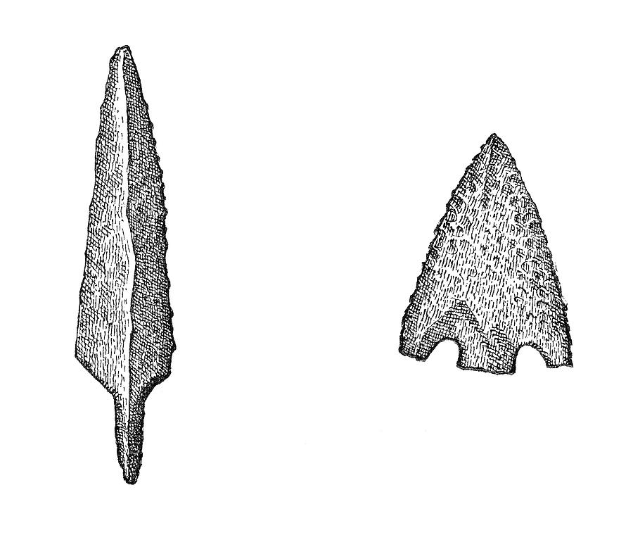 Stone Age Arrowheads #1 Photograph by Science Source