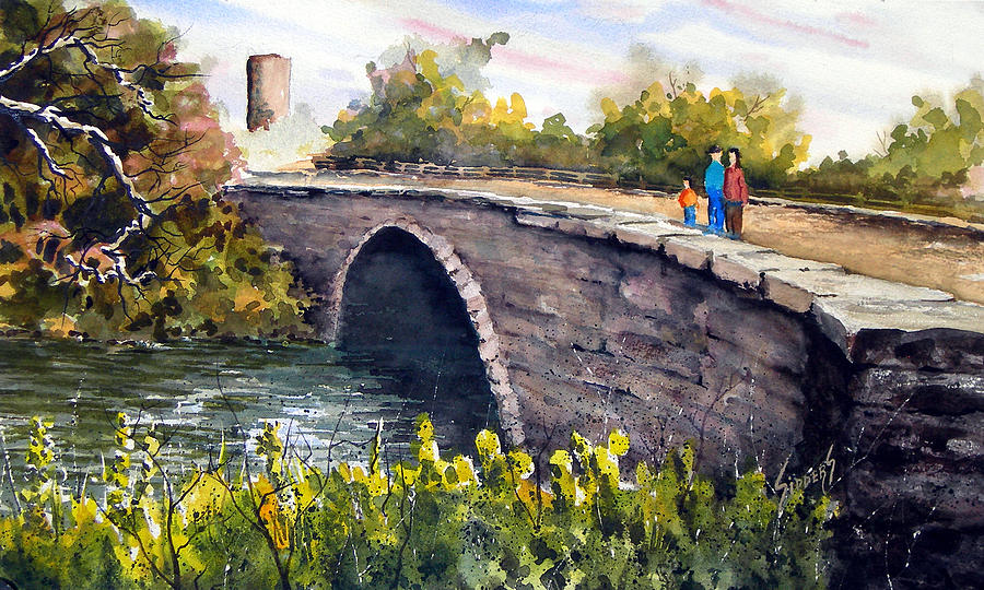 Stone Bridge #1 Painting by Sam Sidders