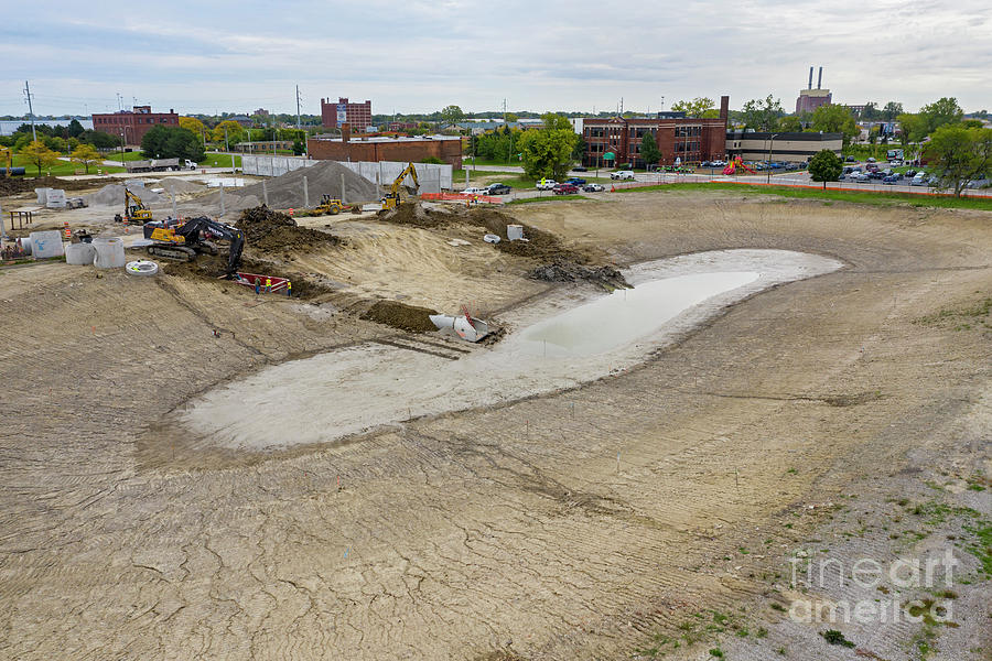 Stormwater Retention Pond Construction #1 Photograph by Jim West/science Photo Library