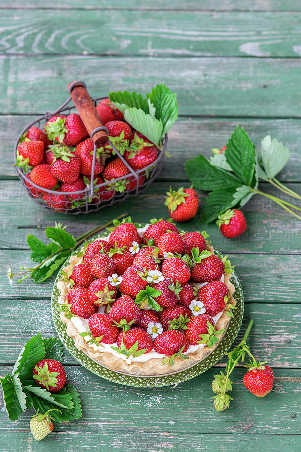 Strawberry Mascarpone Tart #1 Photograph by Irina Meliukh
