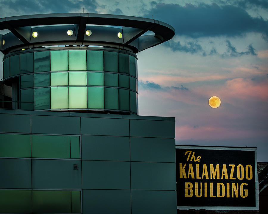 Strawberry Moonrise over Kalamazoo #1 Photograph by William Christiansen
