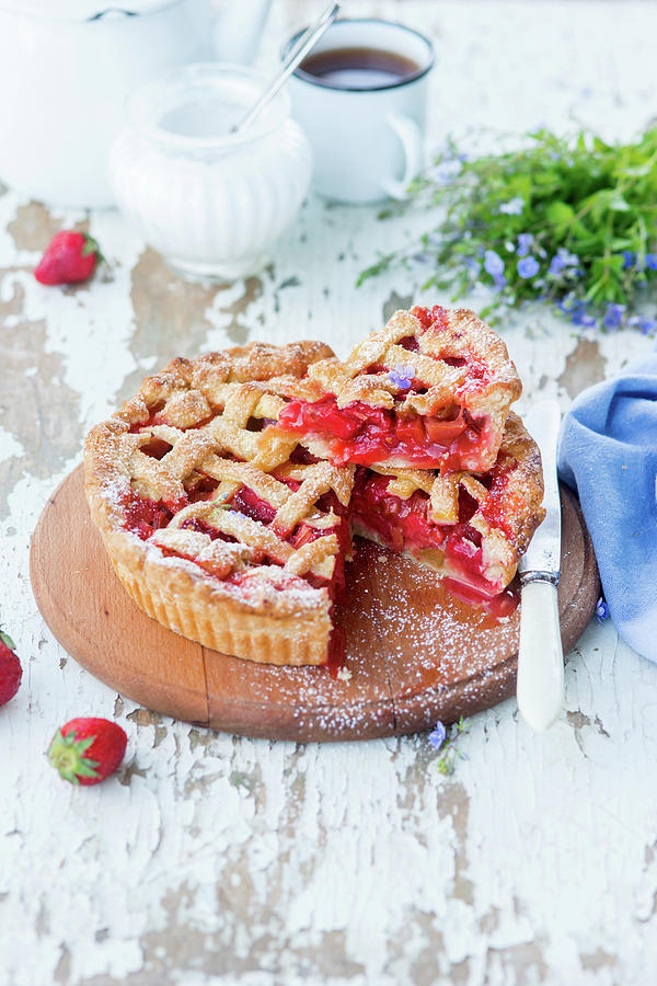 Strawberry Rhubarb Pie #1 Photograph by Irina Meliukh