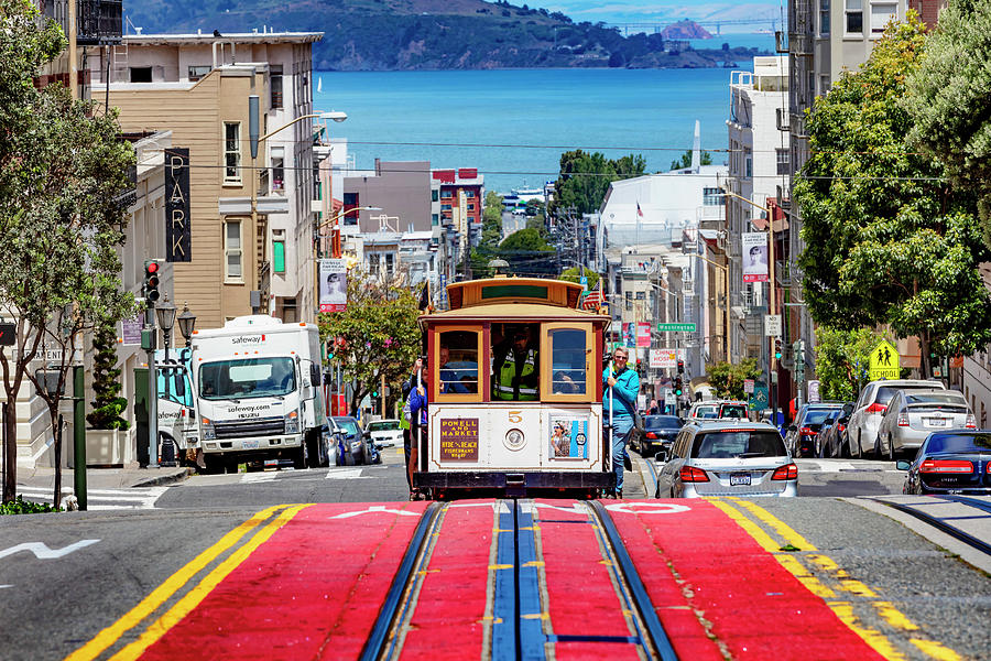 Street Car, San Francisco, California #1 Digital Art by Maurizio Rellini