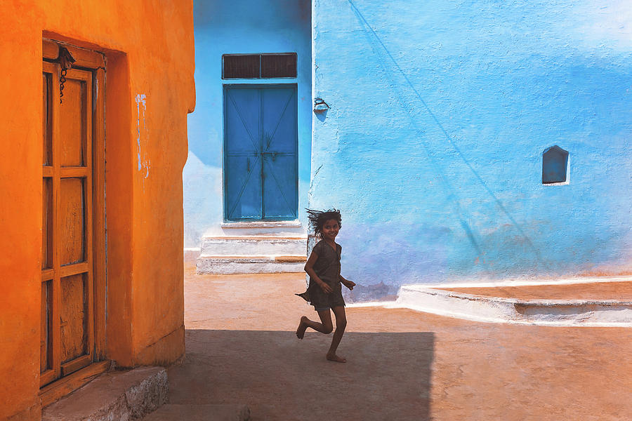 India Photograph - Streetcorner by Marji Lang India Photograph - Streetcorner by Marji Lang