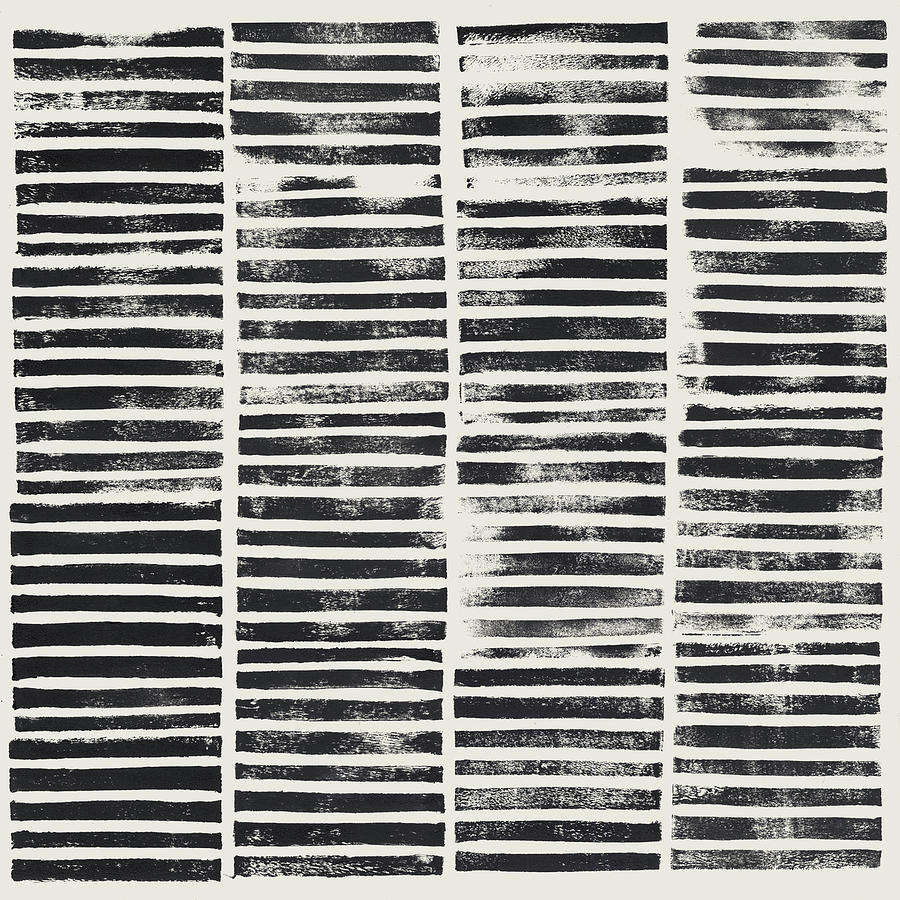 Abstract Painting - Stripe Block Prints II #1 by Grace Popp