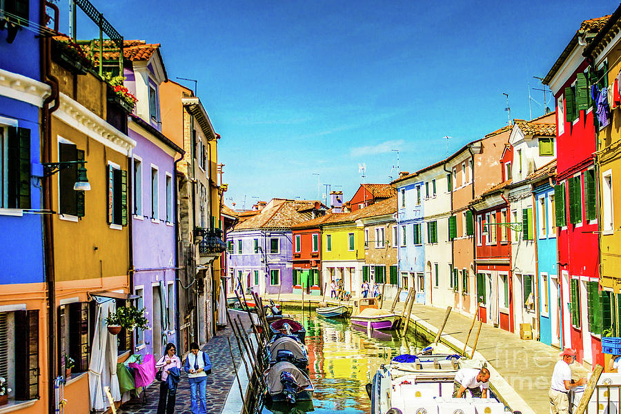 Strolling in Burano Photograph by Lisa Lemmons-Powers | Fine Art America