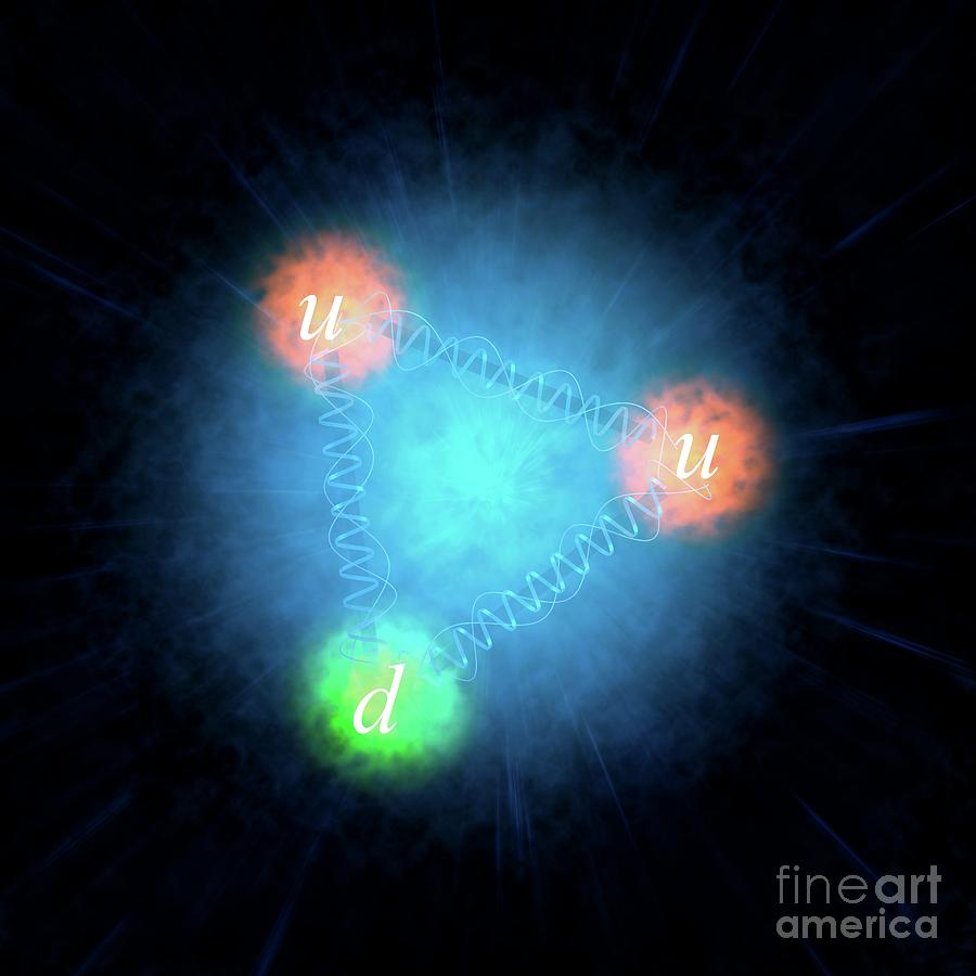 Structure Of A Proton #1 Photograph by Mark Garlick/science Photo Library